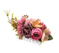 Floral Hair Comb, Wedding Hair Flowers - Hair Comb for Beach Holidays - Art Representation of Rose Petals - Stylish and Versatile - Ideal for Bound Hair in Boho Style