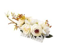Floral Hair Comb, Wedding Hair Flowers - Hair Comb for Beach Holidays - Art Representation of Rose Petals - Stylish and Versatile - Ideal for Bound Hair in Boho Style