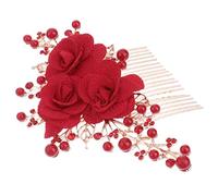 Floral Hairpin Bridal Headdress Pearl Hair Comb Wedding Dte Crystal for Women's Party