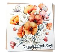Floral Happy Mother's Day Card - For An Amazing Mum - Beautiful Colourful Flower Design