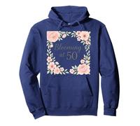 Floral Harmony Fifty Birthday Art Pullover Hoodie