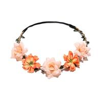 Floral Headband Floral Headband Big Red Rose Flower Hairhead Accessories Women Girls Bridemaids Wreath Party Hair Ornaments Floral Beach(Color19)