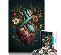 Floral Heart 1000 Piece Jigsaw Puzzles for Adults Gifts,Family Game Stress Reliever Difficult Challenge Great Gifts And Toys (50x75cm)