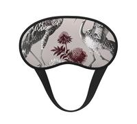 Floral Herbs Botanical Engraving Print Blackout Sleep Mask for Women & Men, Zero Eye Pressure Eye Mask for Travel and All - Around Sleep
