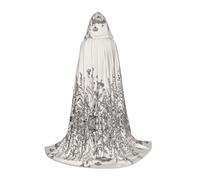 Floral Herbs Botanical Engraving Print Hooded Cloak Teens Kids Adults Halloween Gothic Variety Carnival Cosplay Costume