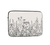 Floral Herbs Botanical Engraving Print Laptop Case – Slim & Lightweight Computer Sleeve Fits 13 inch 10-17 Inch Laptops, Perfect for Travel