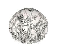 Floral Herbs Botanical Engraving Print Various Activities Shower Cap Reusable Soft And Lightweight Bath Hair Cap Long Hair