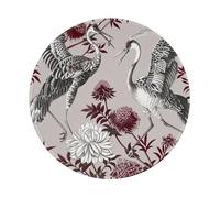 Floral Herbs Botanical Engraving Printed Gaming Mouse Pad 2 PCS, Round Non-Slip Rubber Base Laptop Mousepad Desk Mat for Gamer, Office, Home
