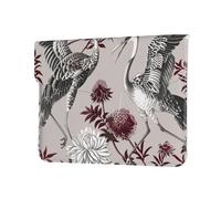 Floral Herbs Botanical Engraving Printed Laptop Sleeve 13-Inch Leather Laptop Case Computer Bag Cover for Travel, Work, Business