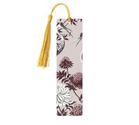 Floral Herbs Botanical Engraving Printed Metal Bookmarks M - Gold Lightweight Aluminium Book Marker for Books, Journals & Gifts, Ideal Book Lovers, Holiday Decor & Crafts