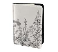 Floral Herbs Botanical Engraving Printing Passport Holder, Travel Essentials,Card And Passport Anti Theft Wallet,Sized To Fit All Standard Passports