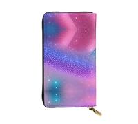 Floral Herbs Botanical Pattern Leather Wallets for Women Man, Wallets Large Billfold with 12 Card Slots,Wallet Passport wallet, Blue Pink And Purple Pastel Colors, One Size