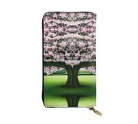 Floral Herbs Botanical Pattern Leather Wallets for Women Man, Wallets Large Billfold with 12 Card Slots,Wallet Passport wallet, Floral Ivy Blossoms Tree, One Size