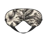 Floral Herbs Botanical Pattern Print Lightweight Sleep Mask Breathable Light-Blocking Travel Yoga Outdoor Adventures