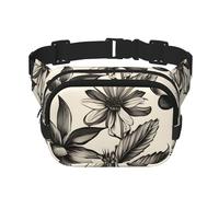 Floral Herbs Botanical Pattern Unisex Fashion Waist Packs, Stylish Fanny Packs for Workouts, Running, Traveling, and Hiking