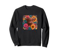 Floral Highland Cow Sweatshirt