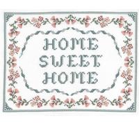 Floral 'Home Sweet Home' Sampler - Complete Cross Stitch kit on 14 aida with Clear Colour Chart