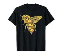 Floral Honeybee Botanical Insect Nature Design T-Shirt