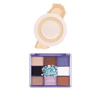 Floral Hues 9-in-1 Eyeshadow Palette (01-Orchid, 7.2 gm) + Forever Matte Compact (01-Ivory, 9 gm) | Multicolor Eyeshadows & HD Matte Finish Compact | Long-Lasting, Smudge-Proof, Sweat-Proof