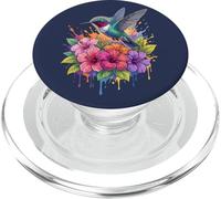 Floral Hummingbird Colibri Bird Artwork PopSockets PopGrip for MagSafe
