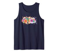 Floral Hummingbird Colibri Bird Artwork Tank Top