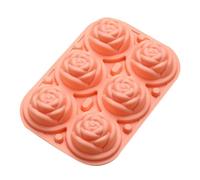 Floral Ice Cube Tray Leakproof | 6 Blossom Silicone Tray with Funnel Lid for Whiskey/Cocktails/Drinks | Easy Release Food Grade Design