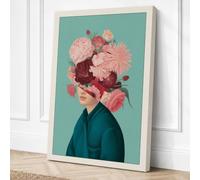 Floral Identity Maximalist Canvas Wall Art Print 24x16 Inch (61 x 41 cm)