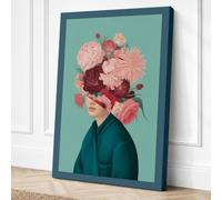 Floral Identity Maximalist Canvas Wall Art Print 24x16 Inch (61 x 41 cm)