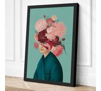 Floral Identity Maximalist Canvas Wall Art Print 36x24 Inch (91 x 61 cm)