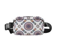 Floral Ikat Ethnic Cute Fanny Waist Pack for Men Women Multipurpose Sling Bag Travel Essential with Adjustable Strap for Workout Running Hiking, Floral Ikat Ethnic, One Size
