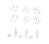 Floral Ikebana Stems Holder Wire Arranger Twist for Vase Floral Stems 3 Sets 3 Suction Tube