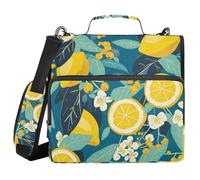 Floral Indonesian batik motif 3 rings 3.8cm zipper with multiple pockets zipper portfolio for school and office