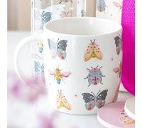 Floral Insect Print Mug - 350ml
