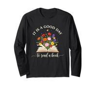 Floral It is A Good Time to Read Book Lover Inspirational Long Sleeve T-Shirt