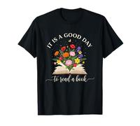 Floral It is A Good Time to Read Book Lover Inspirational T-Shirt