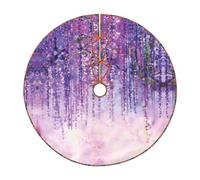 Floral Ivy Blossoms Tree Print Christmas Tree Skirt Festive Decoration For The Perfect Holiday Ambience