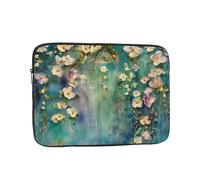 Floral Ivy Blossoms Tree Print Laptop Sleeve, Compact Portable Protection for 13 inch Devices, Pad Tablet, Work, Travel & Office Use