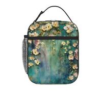 Floral Ivy Blossoms Tree Prints Insulated Lunch Tote Bag Lunch Box Reusable Lunch Cooler Bag for Women/Men Work, Picnic, School, Travel