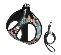 Floral Ivy Blossoms Tree Small Pet Harness Vest - Full Print Design, Adjustable and Reflective for Safety, Suitable for Small Cats and Dogs Pet leash vest