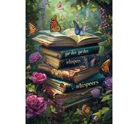 Floral Jigsaw Puzzles for Adults 300 Pieces, Adult jigsaw Puzzle 300 pieces Vintage Books, Challenging Brainteaser with Alphabet Backing, Eco-friendly Dust-Free, Home Wall Decor Gift