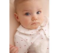 Floral Jumpsuit for Newborns printed white