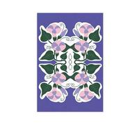 Floral Kaleidoscope Poster Canvas Poster Wall Art Decor Print Picture Paintings for Living Room Bedroom Decoration 08x12inch(20x30cm)