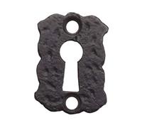 Floral Keyhole Cover Escutcheon - Black Antique