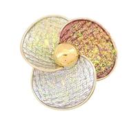 Floral Kirsite Cufflinks with 16K Gold Plating and Spring Mechanism for Formal Attire and Retro Styles Vintage Flower Cufflinks