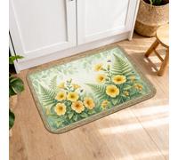 Floral Kitchen Mats for Floor, Vintage Botanical Design Soft Mats, Summer Cushioned Comfort Washable Decor Rugs for Kitchen Sinks Laundryroom Bathroom 20x31 Inch