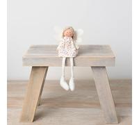 Floral Knitted Angel 16cm Ditsy Dress Felt Wings Handmade Decoration