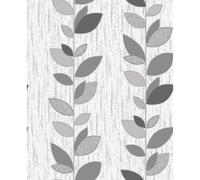 Floral Leaf Glitter Wallpaper Ebony Grey Sparkle Textured Vinyl Crown Synergy