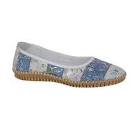 Floral Leather Casual Shoes Mod Comfys Grey 6