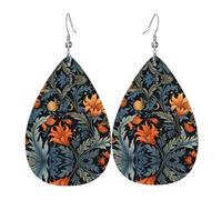 floral Leather earrings, European and American style earrings for young women, birthday gifts/Valentine's Day gifts