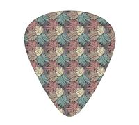 Floral Leaves Guitar Picks 12 Pack Universal ABS Guitar Picks,Colorful Foliage Leaves with Autumnal Nature Theme Abstract Changing of The s,for Acoustic and Electric Guitar
